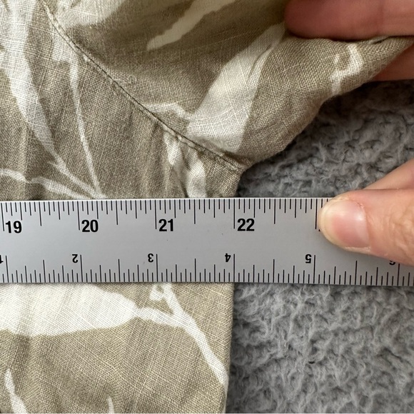 Click Color Me Cotton Long Sleeve Button Up Shirt Jacket Tan Linen Lagenlook W M - Picture 5 of 7